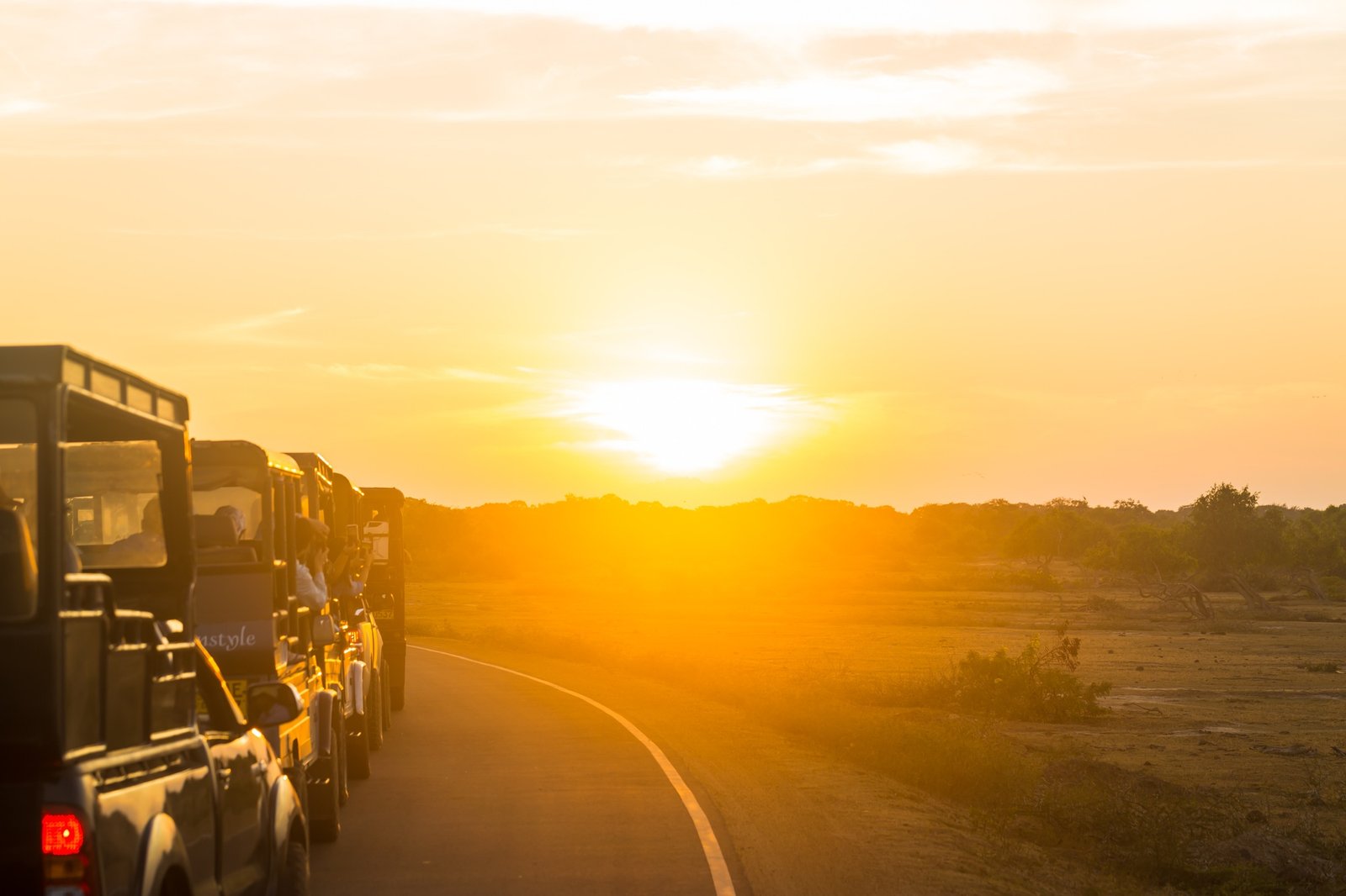 Sunrise at car Safari
